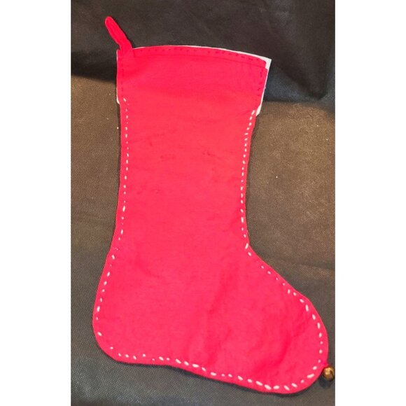 Handcrafted Christmas Stocking With Embroidered Santa & Ornament Design - Picture 5 of 10